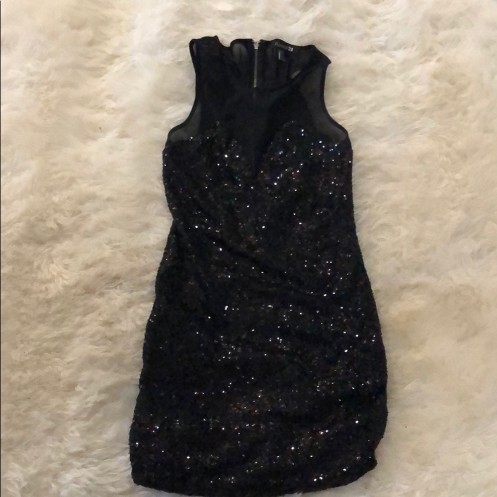Forever 21 sequins black dress
